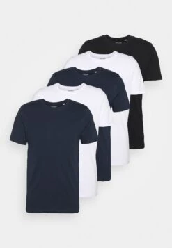 Jack & Jones Jjeorganic Tee O-Neck 5 Pack - T-Shirt Basic - Black/White/Navy -Jack & Jones 8d40c1697bd24642a4218b32eca3d92d