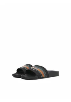 Jack & Jones Gestreifte - Badslippers - Anthracite -Jack & Jones 8e6187593deb4641b47aa54b07db15af