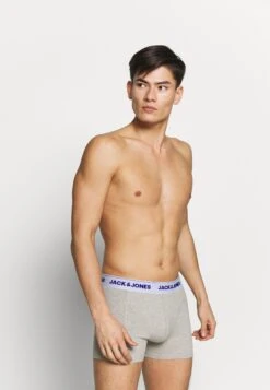 Jack & Jones Jacsuper Twist Trunks 3 Pack - Onderbroeken - Light Grey Melange/Lapis Blue