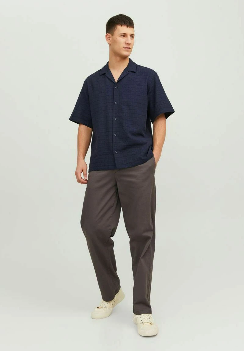 JACK&JONES Premium Kurzarm Strukturiertes Freizeit - Overhemd - Night Sky 2 JACK&JONES Premium Kurzarm Strukturiertes Freizeit - Overhemd - Night Sky - Afbeelding 2