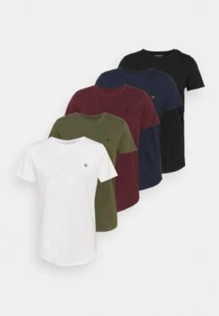 JACK&JONES Premium Jprbrody Tee Crew Neck 5 Pack - T-Shirt Basic - Navy Blazer/White/Olive Night/Black/Portroyale -Jack & Jones 93d56b3a05de4d4780da77f28beb57e1