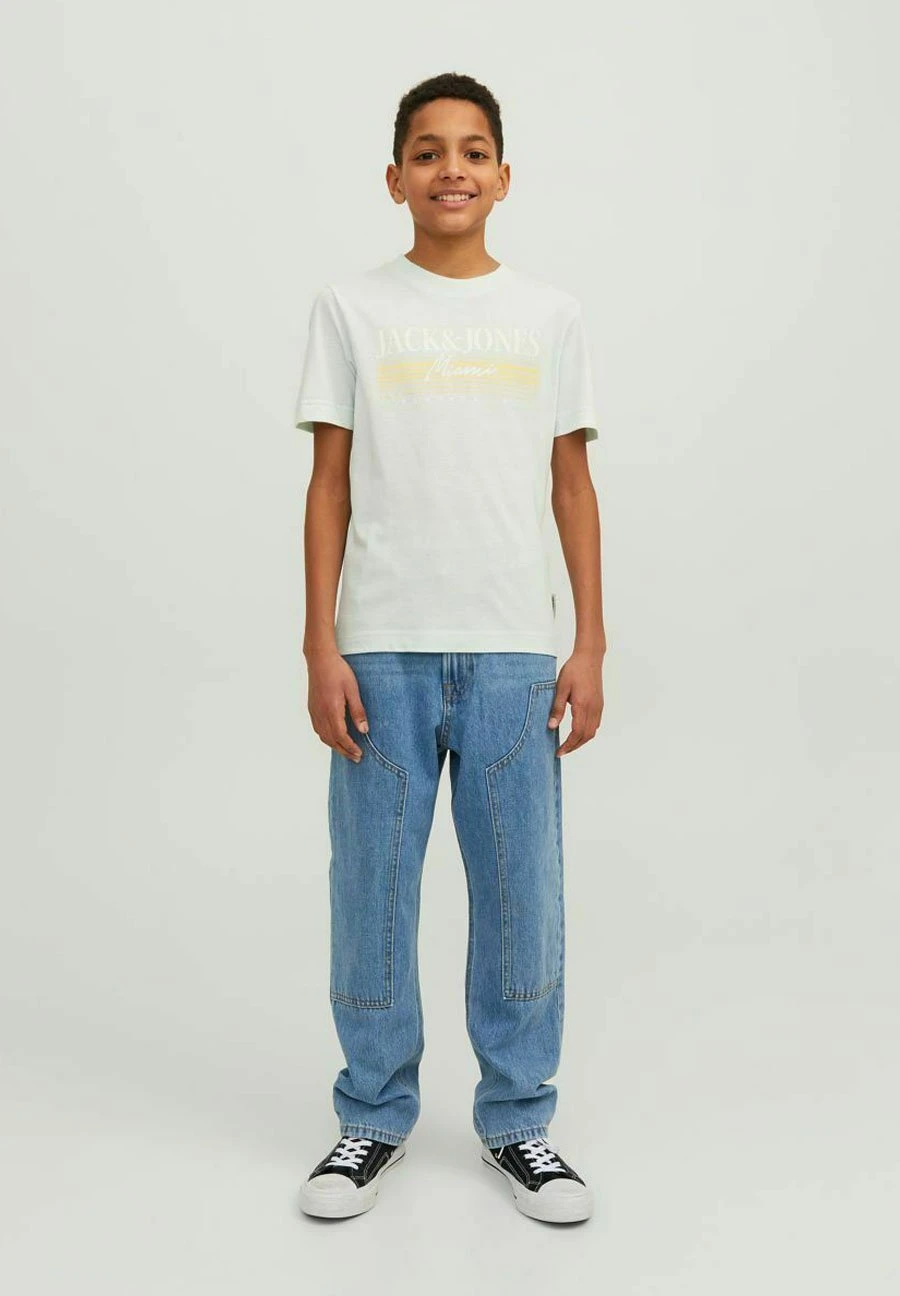 Jack & Jones Junior Crew Neck - T-Shirt Print - Pale Blue 1 Jack & Jones Junior Crew Neck - T-Shirt Print - Pale Blue