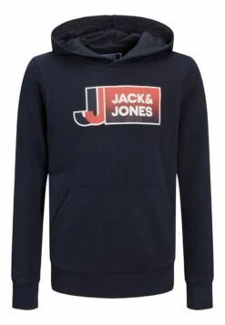 Jack & Jones Junior Jcologan Ss Sn Jnr - Hoodie - Navy Blazer