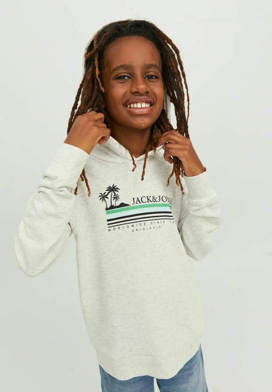 Jack & Jones Junior Sweater - White Melange 4 Jack & Jones Junior Sweater - White Melange - Afbeelding 4