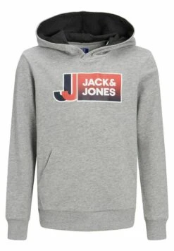 Jack & Jones Junior Jcologan Ss Sn Jnr - Hoodie - Light Grey Melange -Jack & Jones 9e99a19604984fd6a6f7e123ddb1fcb0