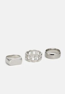 Jack & Jones Jacswirl 3 Pack - Ring - Silver Coloured -Jack & Jones a3614a0b53474d868b4236ff1d35b4a1