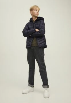 Jack & Jones Junior Jjehero Puffer Hood - Winterjas - Black