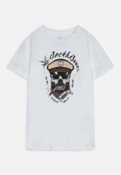 Jack & Jones Junior Jorroxbury Tee Crew Neck - T-Shirt Print - Bright White
