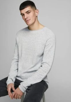 Jack & Jones JjehillCrew Neck Noos - Trui - Light Grey Melange -Jack & Jones a890ba6df76c464391facced45206e45