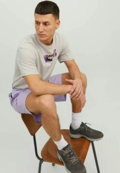 Jack & Jones Logo - T-Shirt Print - Moonbeam -Jack & Jones aa437a32299a4e61932944b28a6f2331