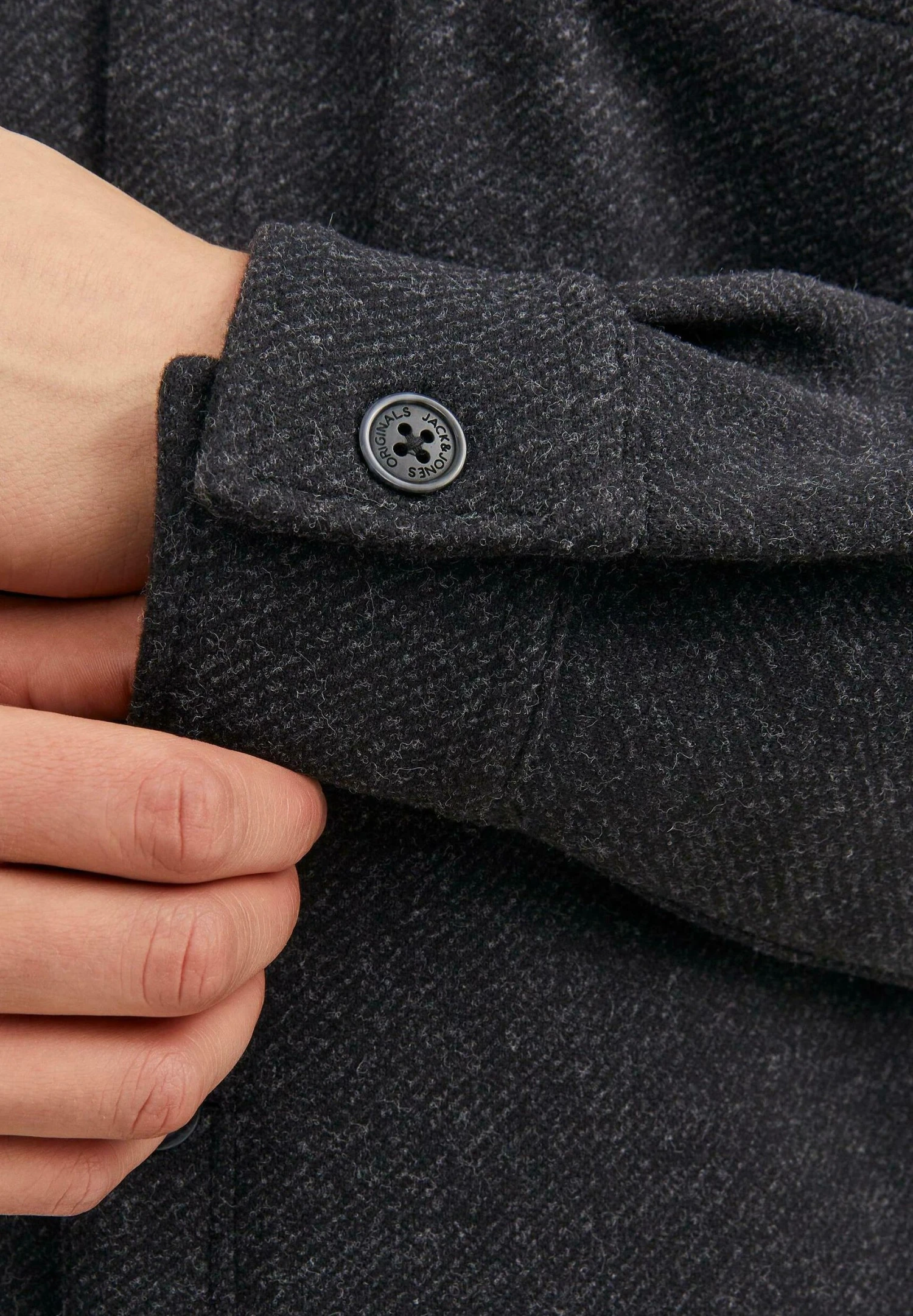 Jack & Jones Jorzac Melange Ls - Lichte Jas - Black 4 Jack & Jones Jorzac Melange Ls - Lichte Jas - Black - Afbeelding 4