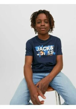 Jack & Jones Junior Dust Ss Tee Crew Neck Sn Jnr - T-Shirt Print - Navy Blazer -Jack & Jones b1e4b48b640846d791126d428dc619d3