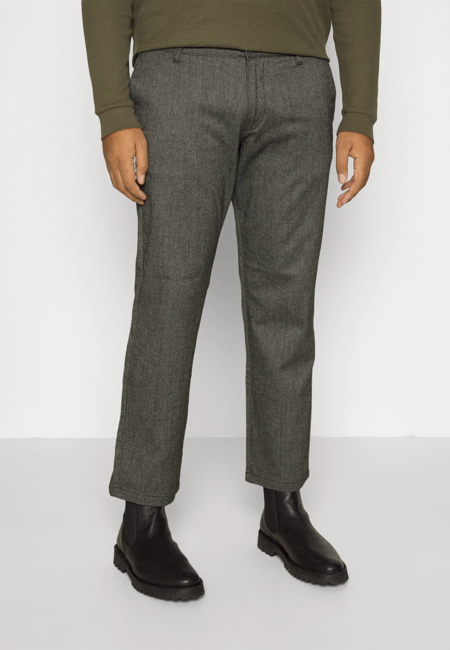 Jack & Jones Jpstollie Jjmilo Straight Fit - Broek - Light Grey Melange 1 Jack & Jones Jpstollie Jjmilo Straight Fit - Broek - Light Grey Melange