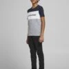 Jack & Jones Junior Jjelogo Blocking Tee - T-Shirt Print - Navy Blazer