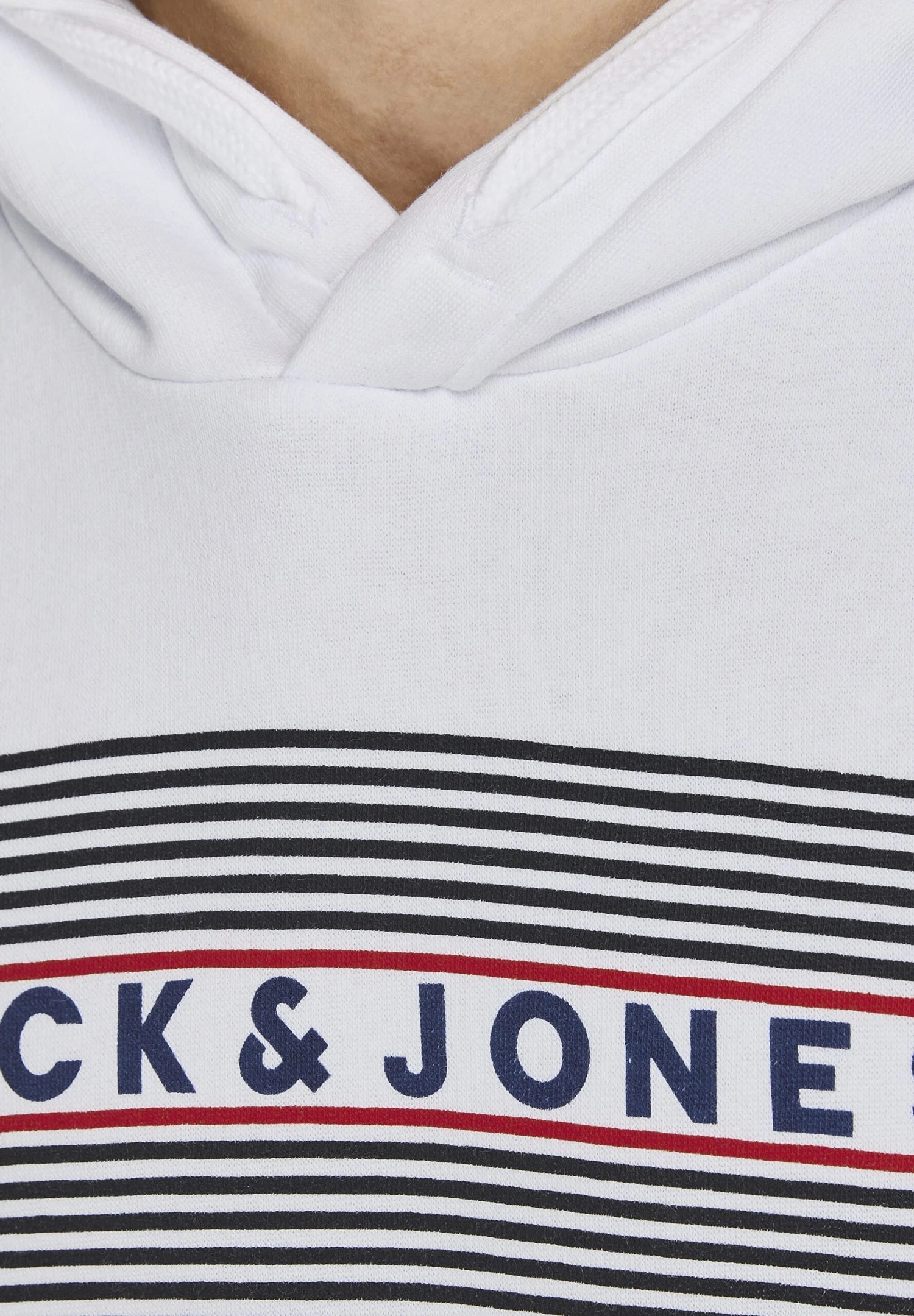 Jack & Jones Junior Jjecorp Logo- Hoodie - White 4 Jack & Jones Junior Jjecorp Logo- Hoodie - White - Afbeelding 4