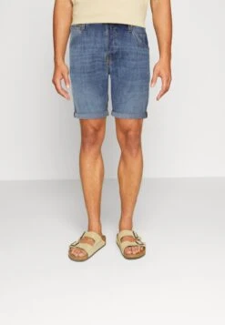 Jack & Jones Jjirick Jjfox - Jeansshort - Medium Blue Denim