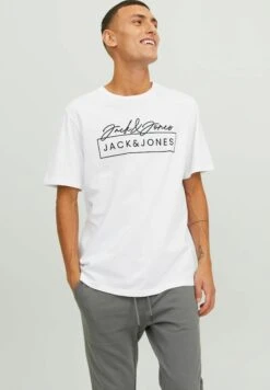 Jack & Jones Crew Neck - T-Shirt Print - White