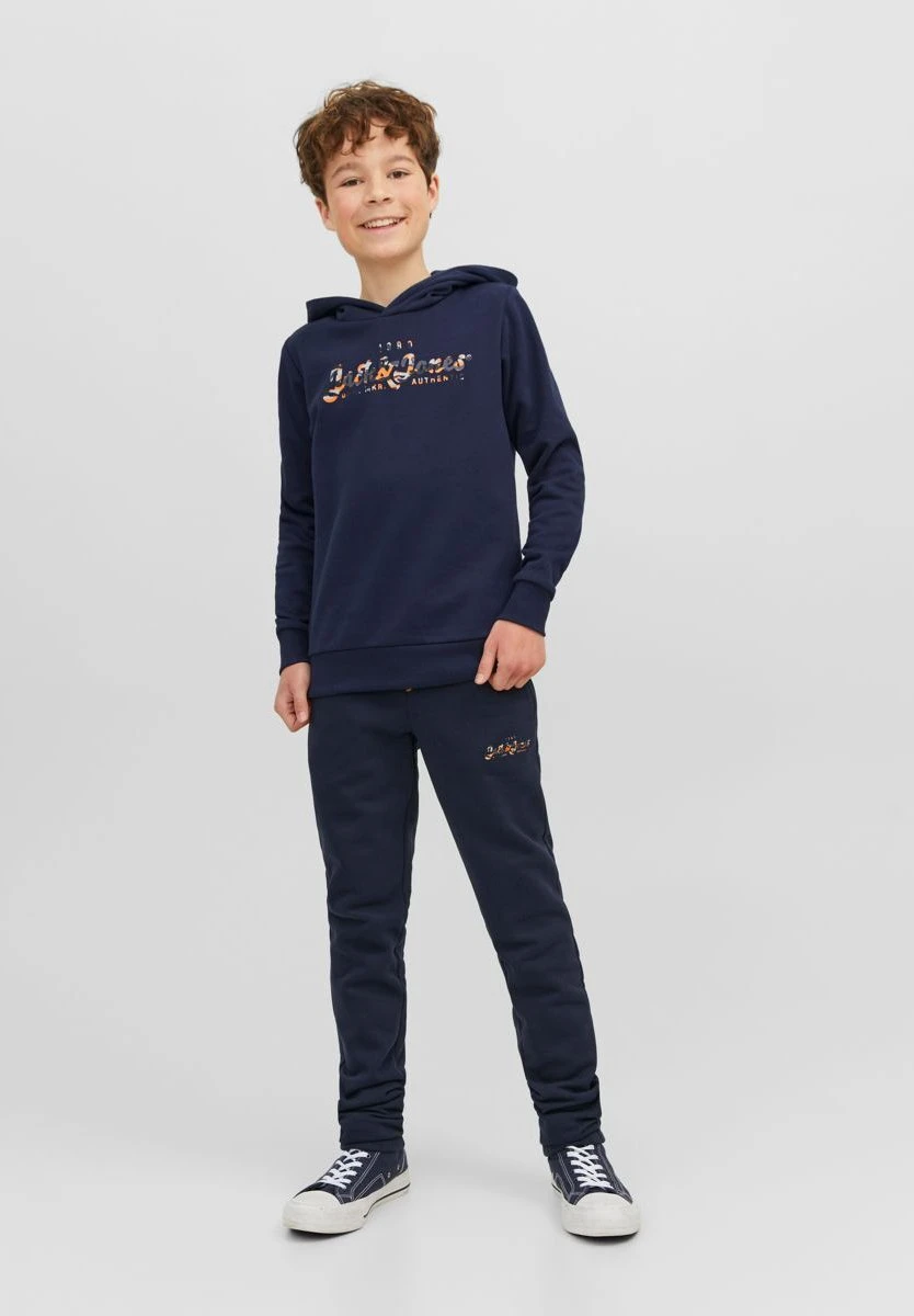 Jack & Jones Junior Jjmiles Hood Jnr - Sweater - Navy Blazer 1 Jack & Jones Junior Jjmiles Hood Jnr - Sweater - Navy Blazer