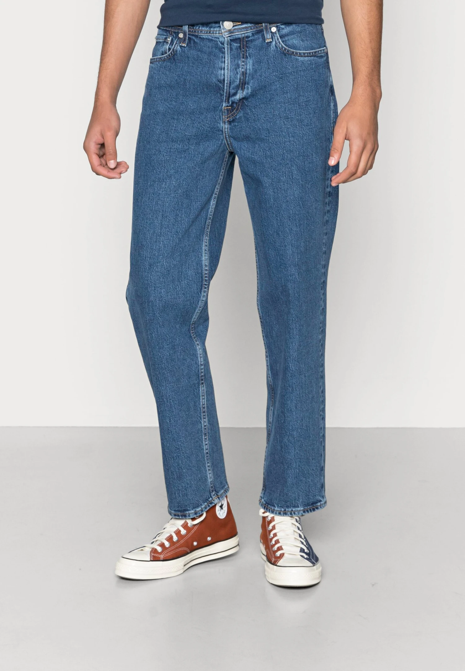 Jack & Jones Jjieddie Jjoriginal - Straight Leg Jeans - Blue Denim 1 Jack & Jones Jjieddie Jjoriginal - Straight Leg Jeans - Blue Denim