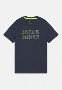Jack & Jones Junior Jjneon Pop Tee Crew Neck Jnr - T-Shirt Print - Navy Blazer