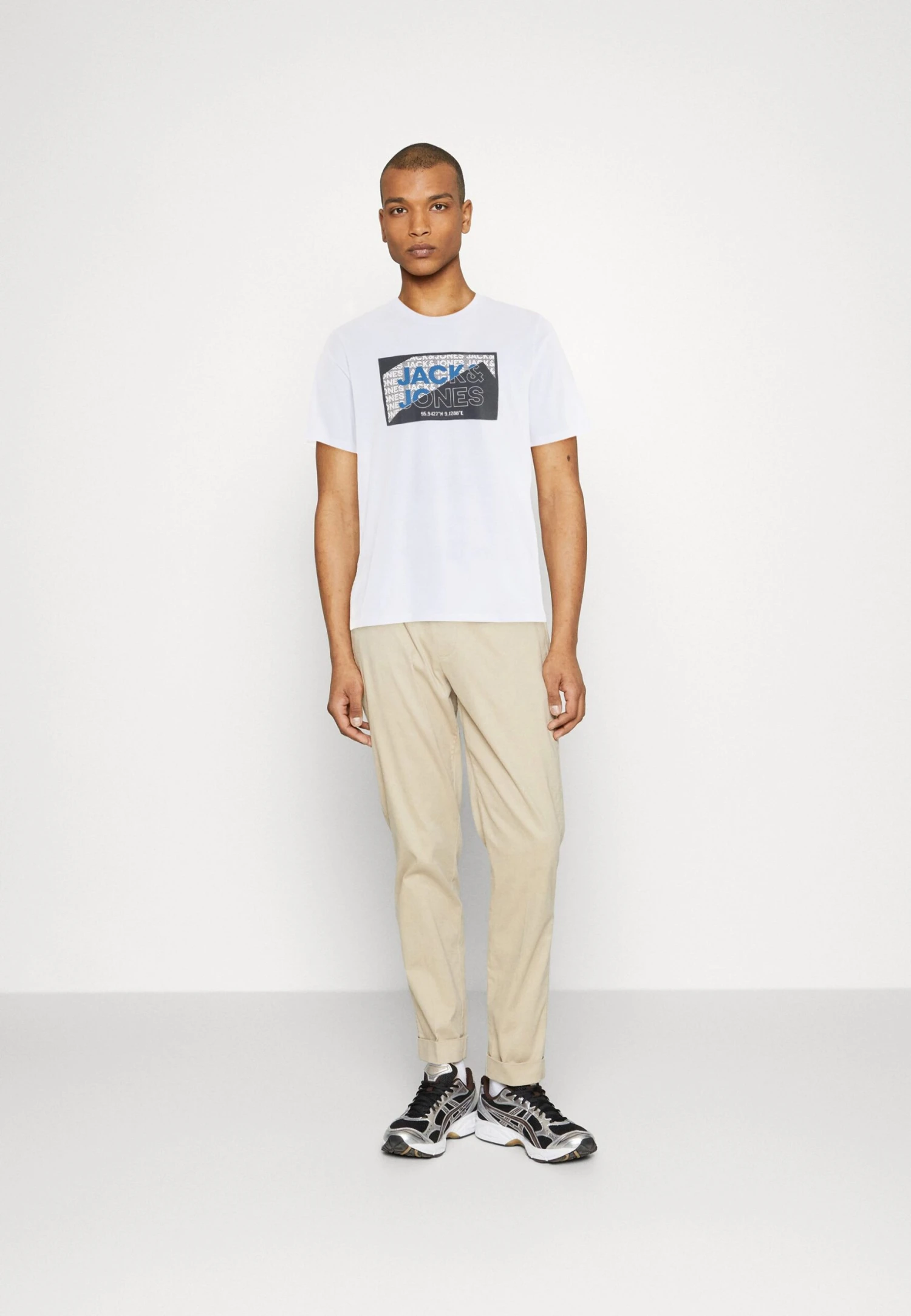 Jack & Jones Jcologan Crew Neck - T-Shirt Print - White 2 Jack & Jones Jcologan Crew Neck - T-Shirt Print - White - Afbeelding 2