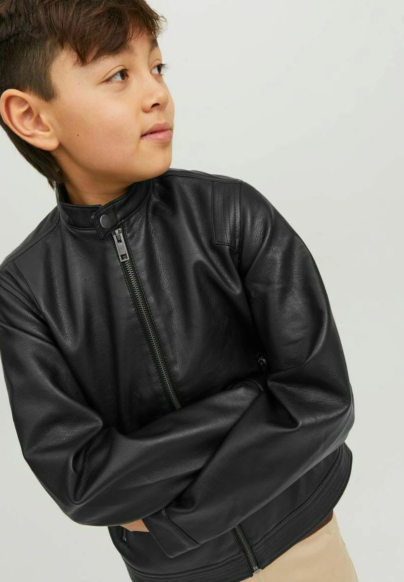 Jack & Jones Junior Imitatieleren Jas - Black 6 Jack & Jones Junior Imitatieleren Jas - Black - Afbeelding 6