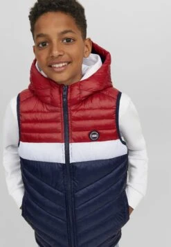 Jack & Jones Junior Jjehero Bodywarmer Hood- Bodywarmer - Navy Blazer/Blocking -Jack & Jones c1dbb6f8ba264460ac812513429c76f5
