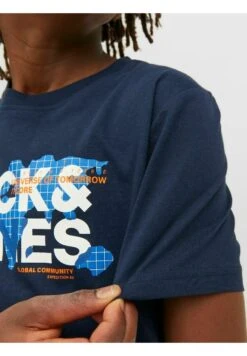 Jack & Jones Junior Dust Ss Tee Crew Neck Sn Jnr - T-Shirt Print - Navy Blazer -Jack & Jones c1e67b6e04e74cb69d10cfa4b87df4ba