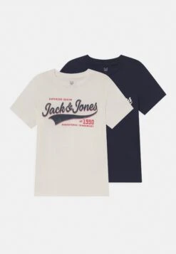 Jack & Jones Junior Jjelogo Tee Neck Jr 2 Pack - T-Shirt Print - Dark Blue
