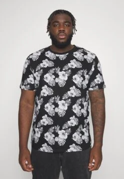 Jack & Jones Jjtropicana Tee Crew Neck - T-Shirt Print - Black