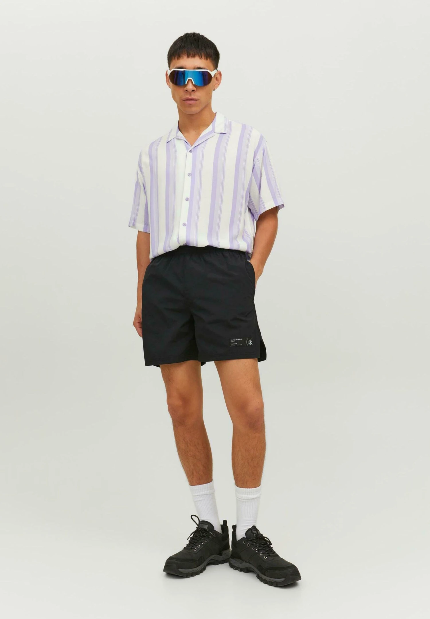 Jack & Jones Jcochain Reggie Stripe Resort- Overhemd - Lavender 2 Jack & Jones Jcochain Reggie Stripe Resort- Overhemd - Lavender - Afbeelding 2