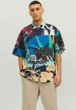 Jack & Jones Kurzarm All-Over-Print - Overhemd - Black