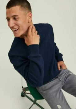 Jack & Jones Jjestar Basic Crew Neck - Sweater - Navy Blazer 12 Jack & Jones Jjestar Basic Crew Neck - Sweater - Navy Blazer -Jack & Jones c649907cf8af4e08b86c398a0bc2fd08