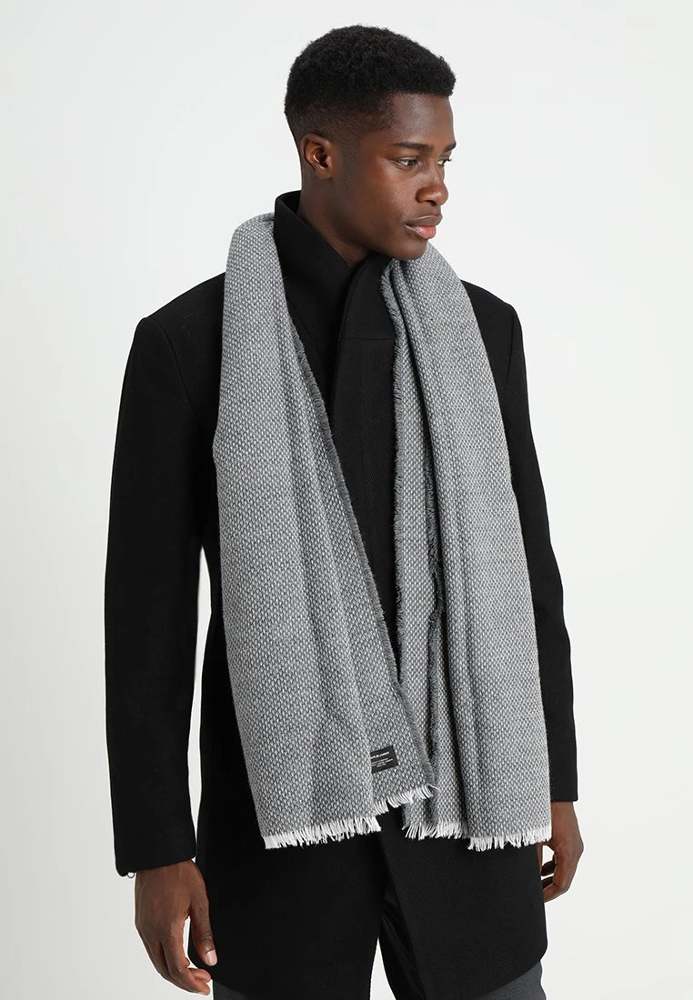 Jack & Jones Jacelliot Scarf - Sjaal - Grey Melange 1 Jack & Jones Jacelliot Scarf - Sjaal - Grey Melange