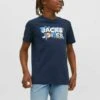 Jack & Jones Junior Dust Ss Tee Crew Neck Sn Jnr - T-Shirt Print - Navy Blazer