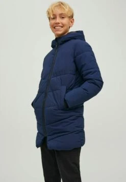 Jack & Jones Junior Wattierte Lange - Winterjas - Navy Blazer