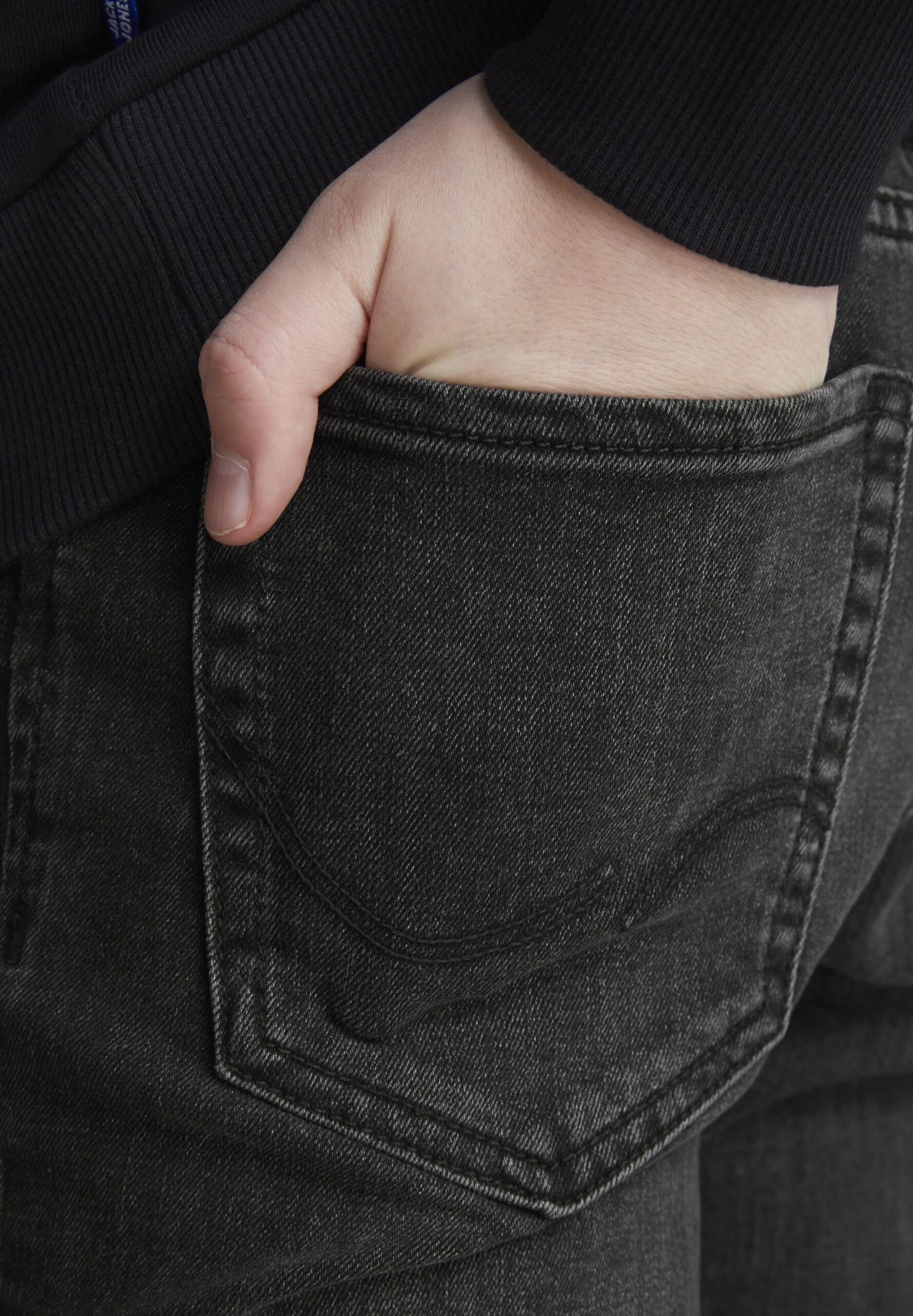 Jack & Jones Junior Jjiliam Jjoriginal - Jeans Skinny Fit - Black Denim 4 Jack & Jones Junior Jjiliam Jjoriginal - Jeans Skinny Fit - Black Denim - Afbeelding 4