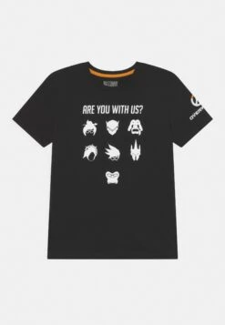 Jack & Jones Junior Jcooverwatch Tee Crew Neck Jnr - T-Shirt Print - Black