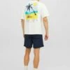 Jack & Jones JorholidaySs Crew Neck Ex2 23 - T-Shirt Print - Cloud Dancer