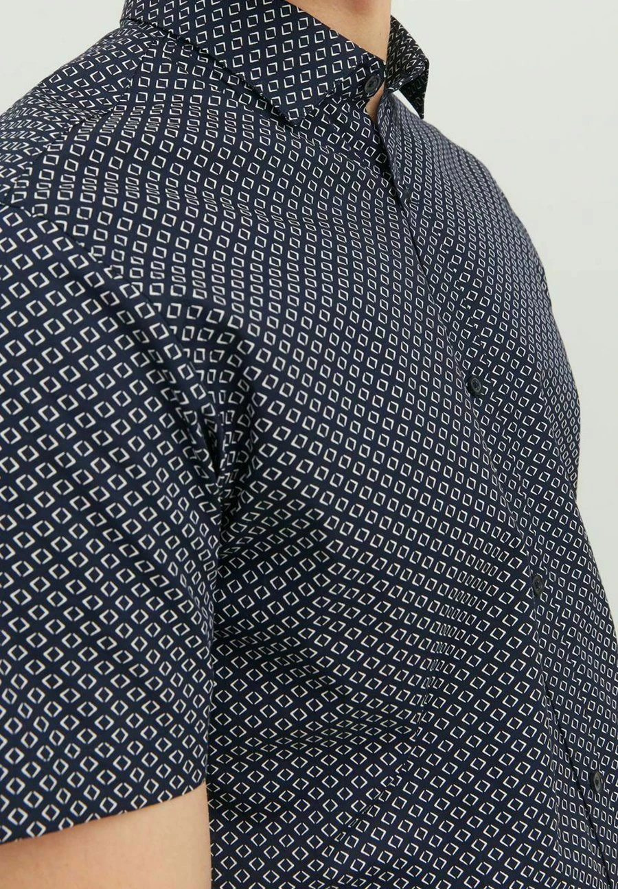 JACK&JONES Premium Premium Kurzarm Print - Overhemd - Navy Blazer 5 JACK&JONES Premium Premium Kurzarm Print - Overhemd - Navy Blazer - Afbeelding 5