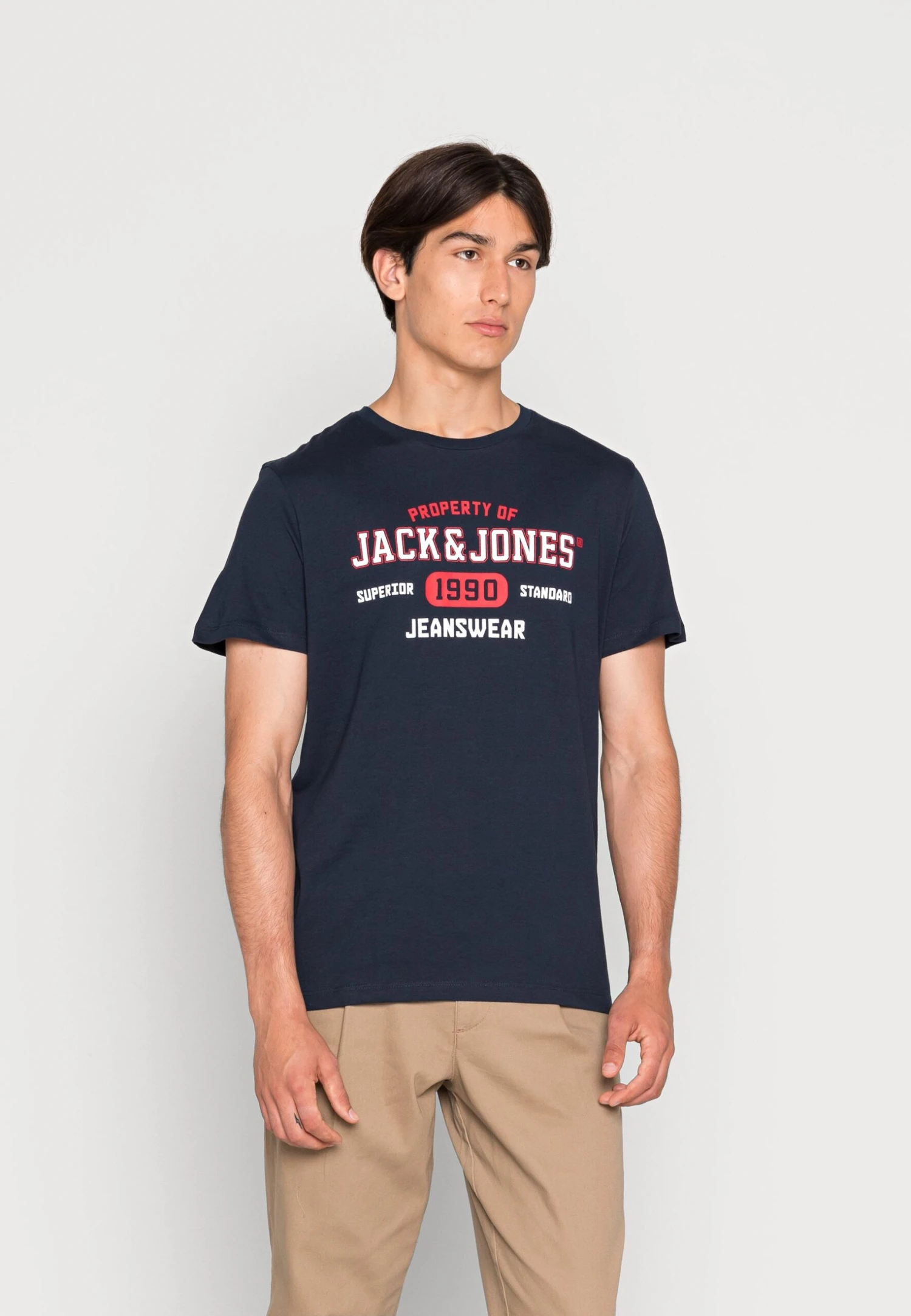 Jack & Jones Jjstamp Tee Crew Neck 3 Pack - T-Shirt Print - Black/White/Navy Blazer 2 Jack & Jones Jjstamp Tee Crew Neck 3 Pack - T-Shirt Print - Black/White/Navy Blazer - Afbeelding 2