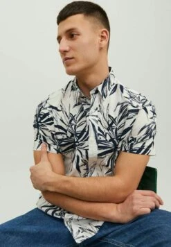 Jack & Jones Kurzarm All-Over-Print 2 Pack - Overhemd - Navy Blazer -Jack & Jones d5ecb625fdbb4a75b4cbbc99e11db613