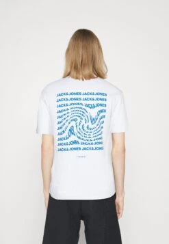 Jack & Jones Jjtwirl Tee Crew Neck - T-Shirt Print - White