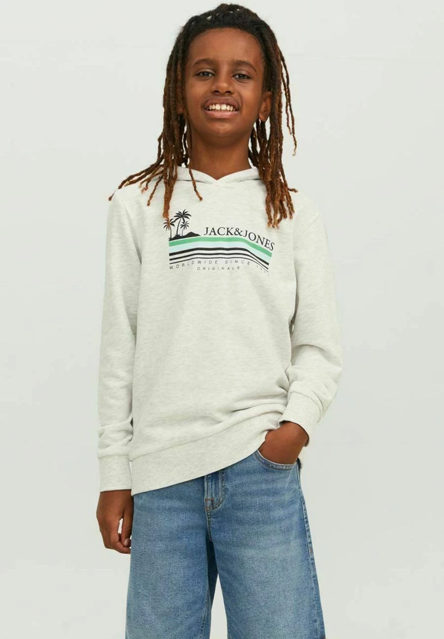 Jack & Jones Junior Sweater - White Melange 2 Jack & Jones Junior Sweater - White Melange - Afbeelding 2