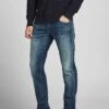 Jack & Jones Jjimike Jjdavis BlNoos - Slim Fit Jeans - Blue Denim