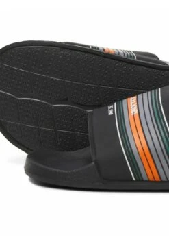 Jack & Jones Gestreifte - Badslippers - Anthracite -Jack & Jones d9941f44c64a43288245560833e2ce54