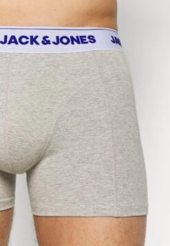 Jack & Jones Jacsuper Twist Trunks 3 Pack - Onderbroeken - Light Grey Melange/Lapis Blue -Jack & Jones dbd811eb64a84bdb9b645ba0bf681946