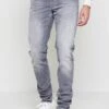 Jack & Jones Jjiwhglenn Jjicon- Straight Leg Jeans - Grey Denim