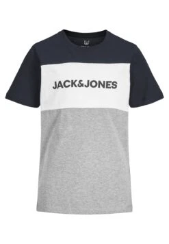 Jack & Jones Junior Jjelogo Blocking Tee - T-Shirt Print - Navy Blazer -Jack & Jones ddbb3c0bee8243dbb49c961e86471880