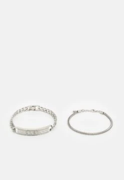 Jack & Jones Jacplate 2 Pack Unisex - Armband - Silver-Coloured